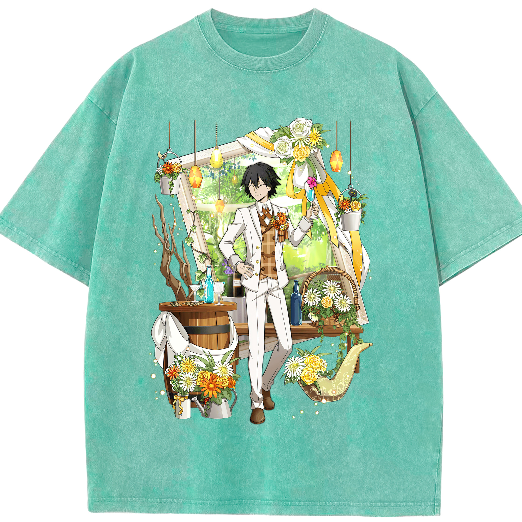 （画像用） 文豪ストレイドッグス Bungo Stray Dogs 綿100% ヴィンテージ風 半袖Tシャツ（フロントプリント）